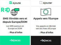 RED : Option SMS illimités Europe et DOM à 1€