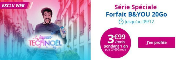 Offre Bouygues B&You 20 Go à 3,99€