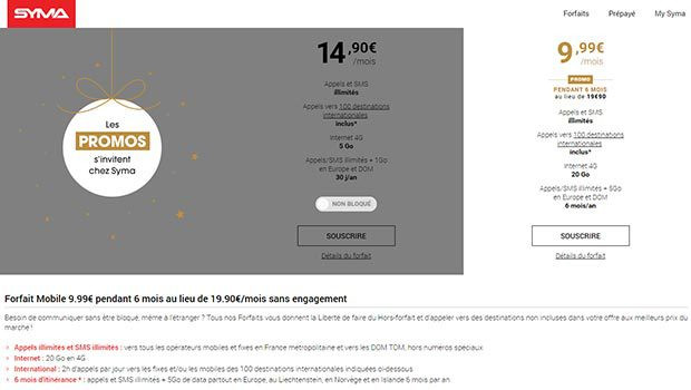 Syma Mobile à moins de 2€/mois