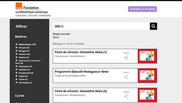La Bibliothèque Numérique de la Fondation Orange