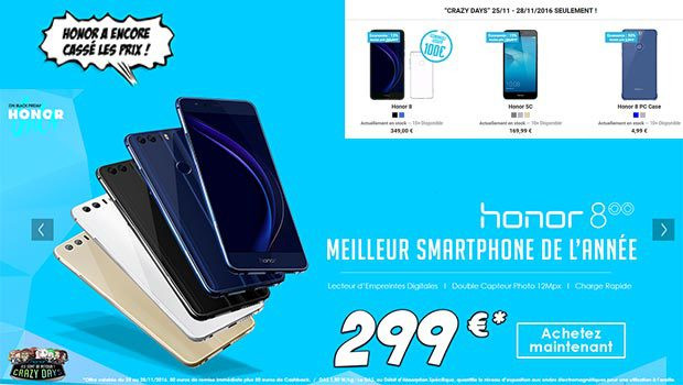 Les offres Black Friday chez Honor