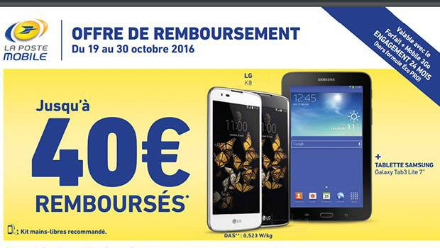 Les ODR La Poste Mobile sur ses forfaits 3Go ou 6Go