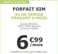 Promotion la poste mobile forfait illimité 200 Mo