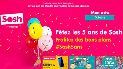 Sosh offre 20Go à ses clients