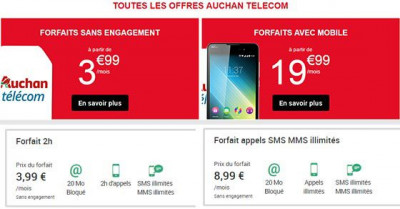 Des options à la carte pour se créer son forfait Auchan Telecom