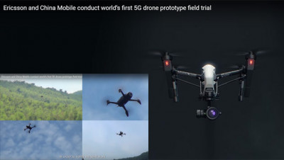 Ericsson 5G en test avec un drone