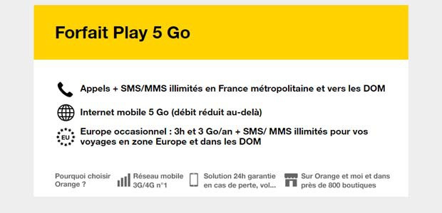 forfait Play 5Go