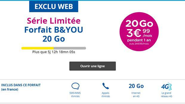 B&You 20Go à moins de 4 euros