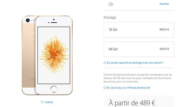 iPhone SE 64 Go en précommande