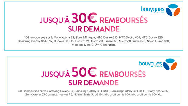 Les promos Bouygues