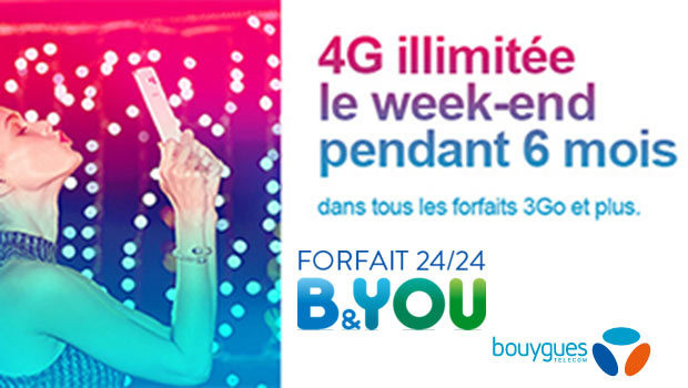 Les weekends avec internet illimité en 2016 chez Bouygues