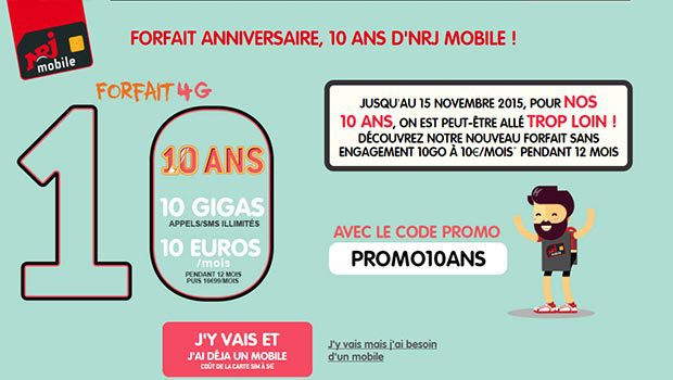 10 ans = 10 Go = 10€/mois