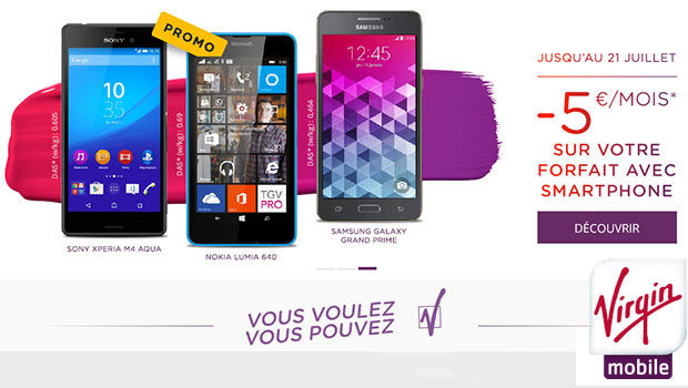 Virgin Mobile avec Smartphone et engagement