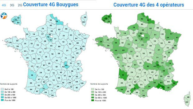 Les zones blanches 4G sont encore nombreuses