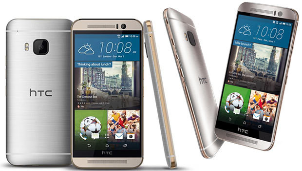 HTC One M9 avec un capteur dorsal de 20 mégapixels, le double flash LED et l'autofocus