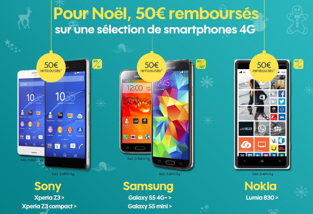 offres de remboursement sur smartphones 4G