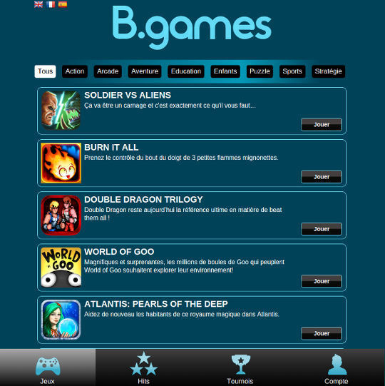 bgames jeux illimité par bouygues
