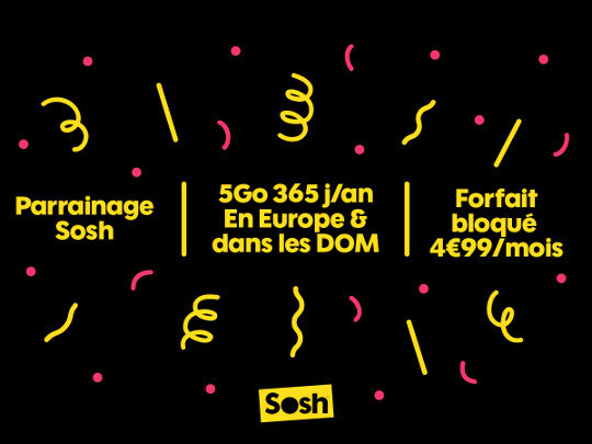 roaming toute l'année, forfait bloqué et parrainage chez sosh