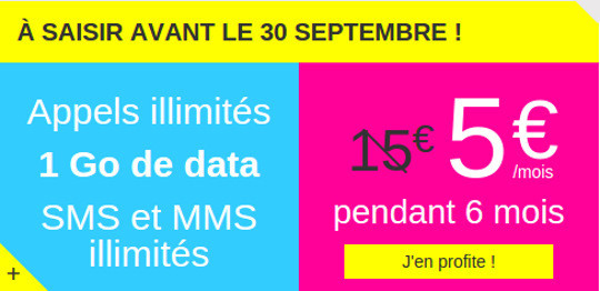 promotion de rentrée chez joe mobile