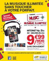 nouveau forfait music de la poste mobile