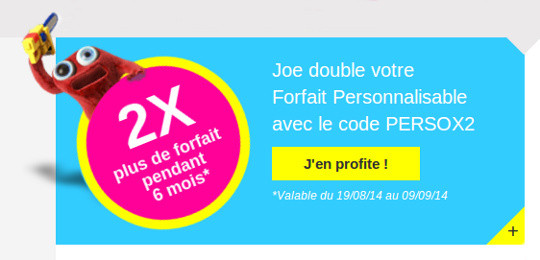 doublement des services chez joe mobile