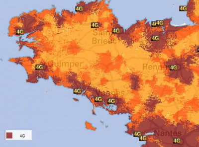 carte 4G Bretagne Orange