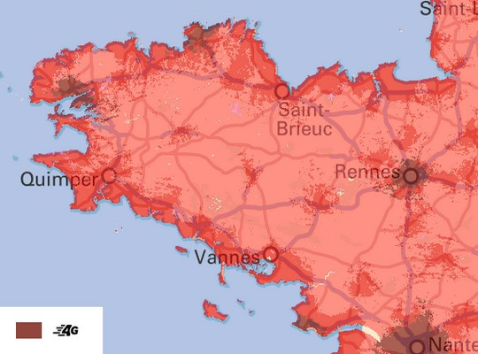 carte 4G Bretagne SFR