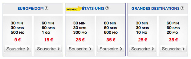 prix des packs séjours chez sfr