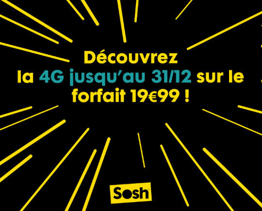 la 4g à partir de 19.99 et deux mois gratuits