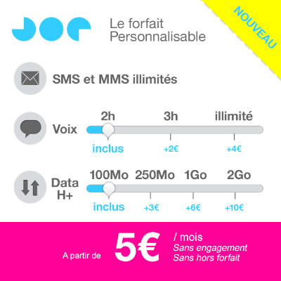 ajuster du forfait personnalisable de joe mobile