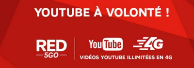 Le forfait Red 5Go 4G avec Youtube inclus