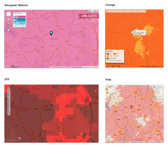 couverture 4g de la ville de dijon