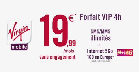 forfait 4G virgin mobile