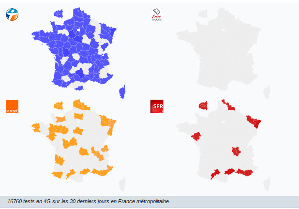 les débits réels de la 4G