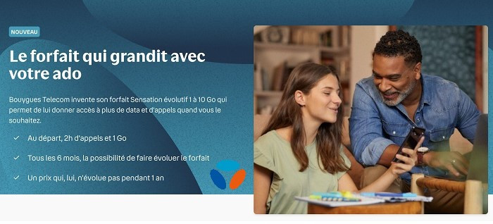 Pou rassurer les parents et responsabiliser les ados au collège, Bouygues a lancé le forfait évolutif