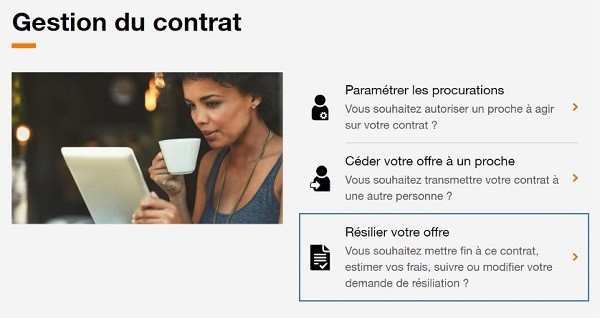 Il est possible de résilier votre forfait mobile Orange en passant par le site de l'opérateur.