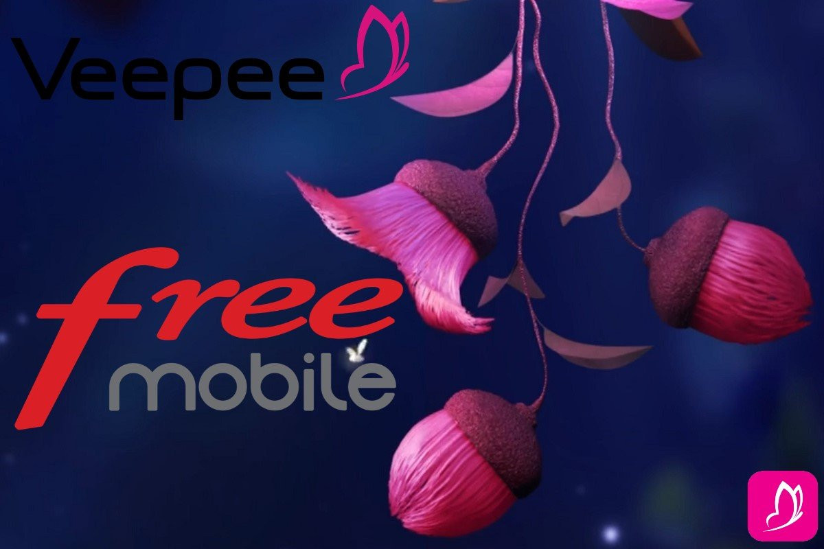Vente privée série spéciale Free 4G sur Veepee, en rose et rouge sur fond noir