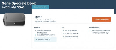 La Série spéciale Bbox est l'offre internet la moins chère du marché