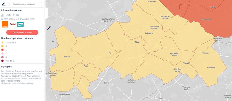 Carte de couverture fibre de l'Orne