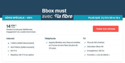 La Bbox Must est une box internet triple play