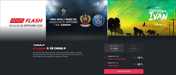 L'offre Canal Plus avec le pack Plus de Canal+ et Disney+ est à seulement 20€/mois