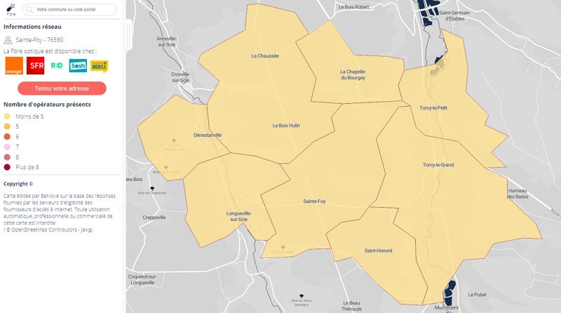 Couverture fibre de la Seine-Maritime : Saint-Foy et sa région