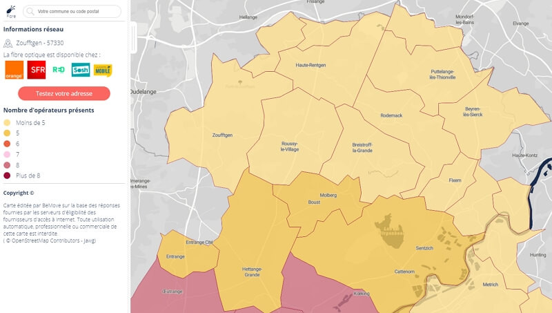 Carte de couverture fibre de la Moselle