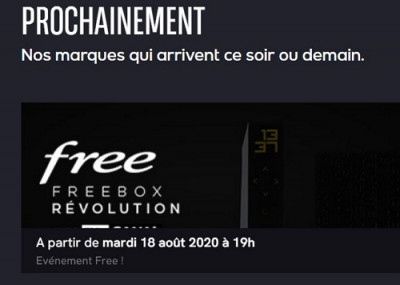 Veepee : annonce de la vente privée Freebox Révolution le 18 août