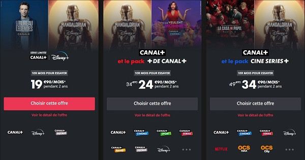 Toutes les offres Canal incluent l'accès à Disney+ sans aucun surcoût pour les abonnés