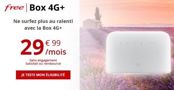 Box 4G Free pour le faible débit ADSL