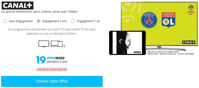 Profitez d'un mois offert avec votre abonnement à Canal+