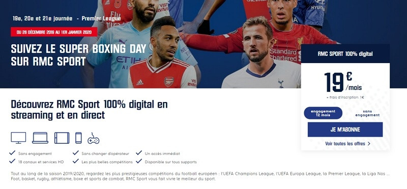 Boxing Day TV : le programme de Premier League sur RMC Sport