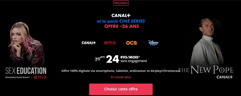 L'offre canal avec Netflix inclus pour les moins de 26 ans