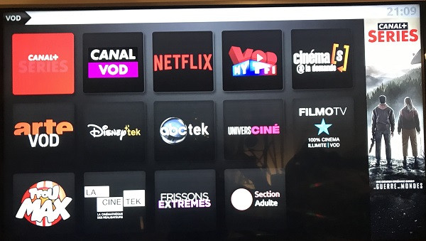 Le logo de Netflix apparaît sur le Freebox Player de la Freebox Révolution